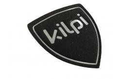 China Metallic Embossed Silicone Rubber Fabric Patch Custom Logo Eco - Friendly supplier