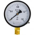 CCC Y100 Radial Pressure Gauge 100mm Copper Joint Iron Shell M20*1.5 for sale