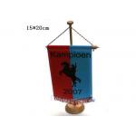 Cool Table Top Flags , Personalized Stick Flags With Stainless Steel Flag Pole And Stand for sale