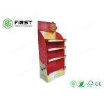 4-Shelves POP Up Paper Cardboard Floor Display Rack With Glossy Lamination