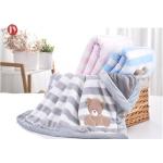 Thermal Weighted Toddler Warm Baby Blanket Double Layers Cartoon Pattern Polyester Plush Flannel for sale