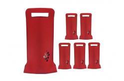 China 3mm Wedding Folding EN71 Felt Wine Carrier Tote Bags With Handle supplier