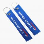 BRITISH AIRWAYS Custom Embroidered Keychain Scratch Resistant Fabric Custom Patch Keychain