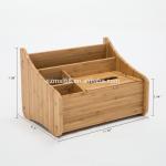 China Multifunction Bamboo Tissue Dispenser Box Holder For Mobile Phone And Accessories manufacturer