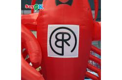 China Giant Inflatable Cartoon Characters Lobster Model 4mH Red Colour supplier