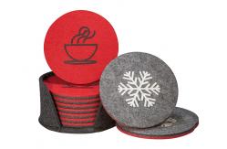 China Home Decor Double Sided Absorbent Felt Drink Coasters supplier