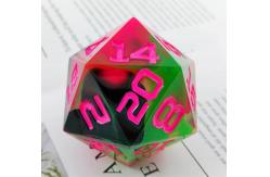 China Single 20 Sided Glowing Resin Game Dice DND COC TRPG supplier