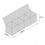 2 X 1 X 1 Flexibility  Stone Filled Wire Cages PVC Coated Gabion Box Rust Resistance for sale