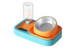 China Pet Double Automatic Feeder Bowl With Lifting Water Dispenser 1.8kg supplier