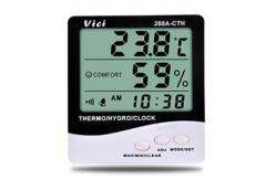 China 288 Cth 158F Digital Alarm Thermometer , Indoor Temperature Humidity Meter supplier
