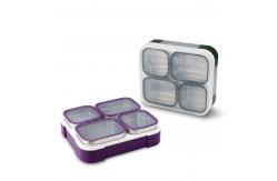 China 4-Compartment Leak Proof Metal Lunch Box with 1060ml Capacity supplier