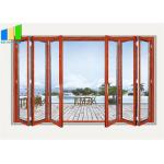 Exterior Bifold Style Balcony Sliding Folding Glass Partition Doors for sale