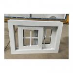 Double Sliding Mesh Flush Sash PVC Sliding Window Clear Tempered Glass Window