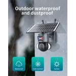 3mp Wireless Surveillance PTZ IP Camera Solar Powered Battery