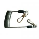 TPU Stainless Steel Coiled Tool Lanyard Extend 3M High Security Rod Leash for sale