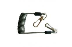 China TPU Stainless Steel Coiled Tool Lanyard Extend 3M High Security Rod Leash supplier