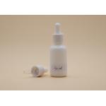 White Ceramic Essential Oil Dropper Bottles 15ml Capacity Smooth Surface