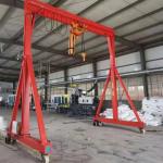 Single Girder Gantry Crane With Wheels Electric Hoist  For Construction 3T 5T
