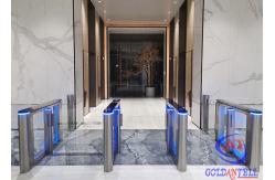 China 304 SS Speed Gate Turnstile With Face Recognition Thermal Camera supplier