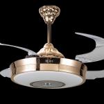 Bladeless 5250lm 70W 42 Inch Retractable Ceiling Fan Light With Remote Control for sale