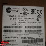 22A-A4P5N114 22AA4P5N114 Allen Bradley PowerFlex 4 Drive with 200-240V AC Power for sale
