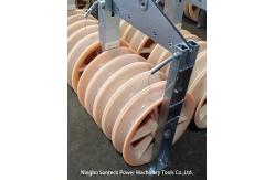 China 660mm Nylone Sheaves Pilot Wire Rope Condutor Stringing Pulley Block supplier