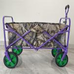 PVC Coating Folding Wagon Cart With Retractable Handle Double Oxford Cloth Pockets for sale