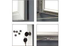 China ODM Anodized Silver Acrylic Lockable Poster Cases supplier