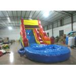Best sale rainbow inflatable water slide bright colour inflatable slide with pool
