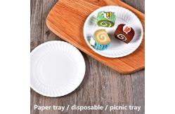 China Microwavable Biodegradable Round Plate Disposable Paper Plates For Party Fast Food supplier