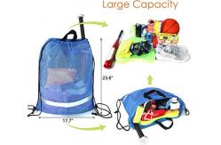 China Beach BeeGreen Mesh Drawstring Bag Backpack Lightweight Heavy Duty For Sport supplier