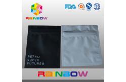 China Flat three sides sealed mylar foil zipper with hange hole supplier