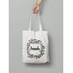 Personalized Printing Monogram Canvas Tote Jumbo Bags DIY Drawing