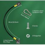 Stainless Steel Wire Rope Trash Can Lid Lock Metal Universal Lid Lock For Outdoor Garbage Cans for sale