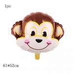 Animal Head Foil Ballons Cartoon Helium Foil Balloon Decoration