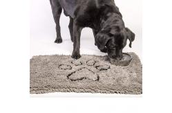 China Bathroom 2.5cm Chenille Pet Mat Non Skid Backing Absorbent supplier