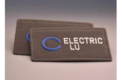 China Custom 3M Reflective Embossed Raised Logo Heat Transfer Labels For Apparel supplier