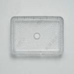 Rectangular Glass Wash Basin Table Top 12 Inch Crystal Clear