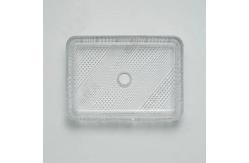 China Rectangular Glass Wash Basin Table Top 12 Inch Crystal Clear supplier