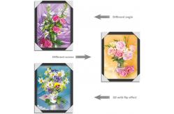 China Decoration Flower Pictures Custom Lenticular Printing PET Printing supplier