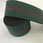 40% elongation high strength custom polyester webbing strap width 8cm green color for sale