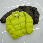 Winter Warm Cropped Down Jacket  Collar Zipper Dtg Print Puffer Crop Jacket for sale
