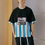 Custom Summer Casual Stripped Cool Shirts For Boys Round Neck XS-XXXXXL
