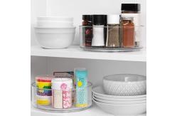 China Round Plastic Clear Rotating Turntable Storage Organizer For Kitchen supplier