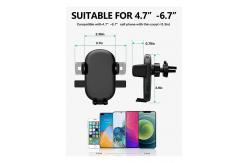 China Dual Release Button Car Air Vent Phone Holder Auto Lock 360 Rotation ODM supplier