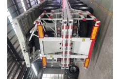 China 100T Maximum Load Capacity Flatbed Container Semi-Trailer with Mechanical Suspension supplier