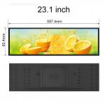 VETO 23.1 Inch or other size Indoor LCD Screen Display Ultra Thin monitor Digital LCD Stretch Bar Display Signage for sale