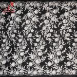 Elastic Embroidered Lace Fabric For Evening Dress Customize Color for sale