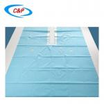 Nonwoven Disposable Blue U Drape Split Sheet For Medical Procedures for sale