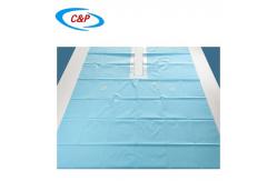 China Nonwoven Disposable Blue U Drape Split Sheet For Medical Procedures supplier